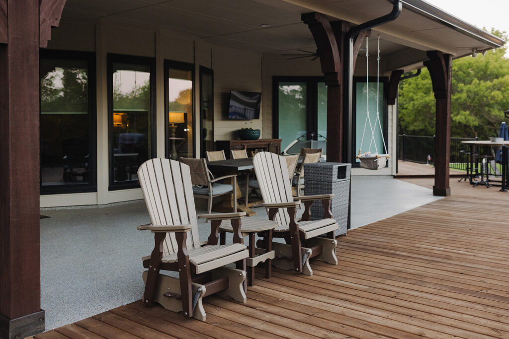 Outdoor Entertainment Area with Covered Bar Seating